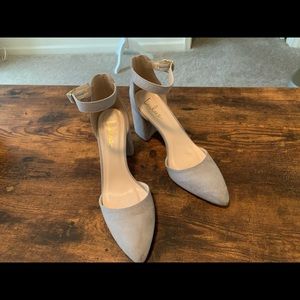 Lulus Grey Suede EllaRose Heels